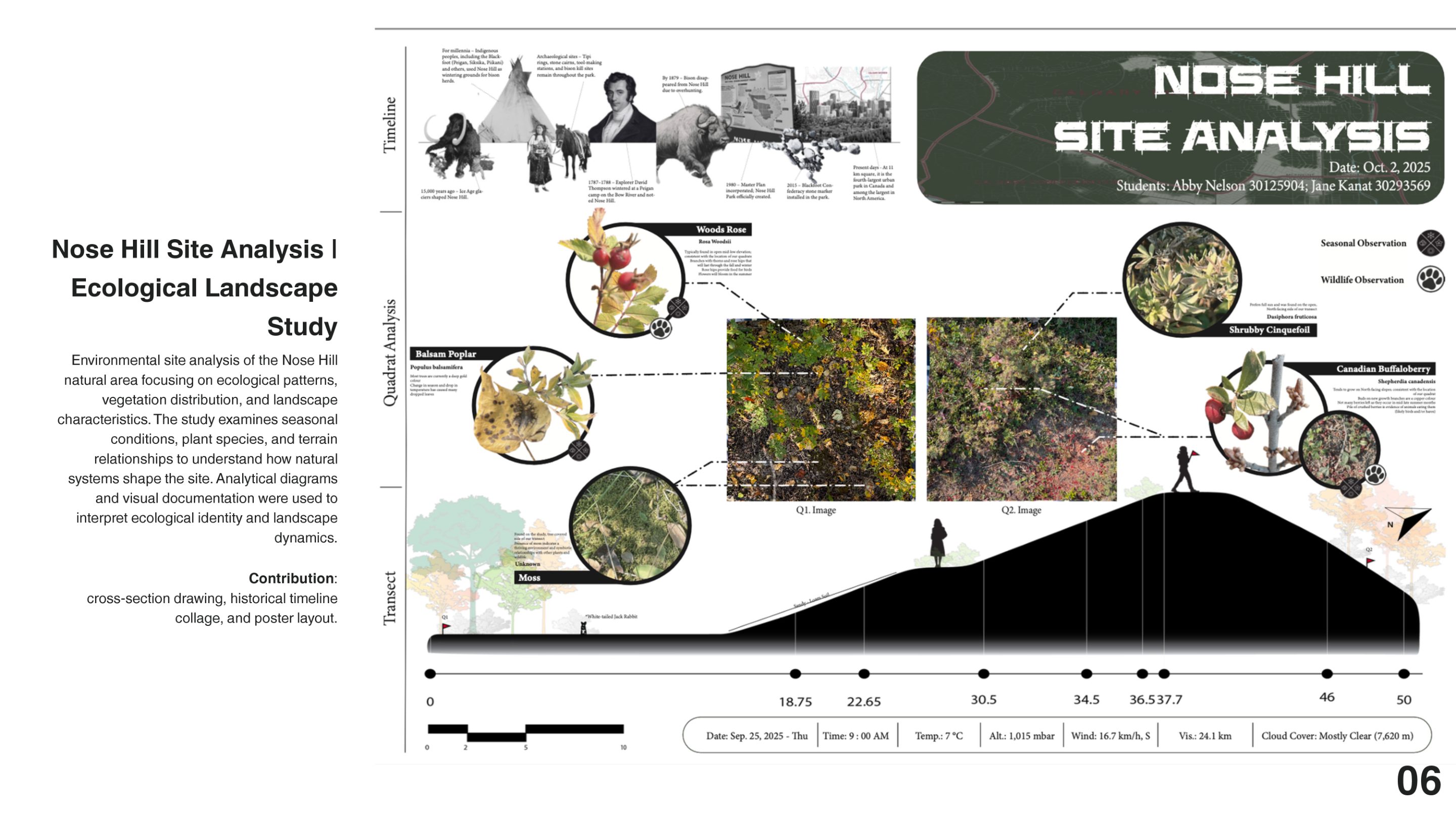Nose Hill Site Analysis — portfolio spread