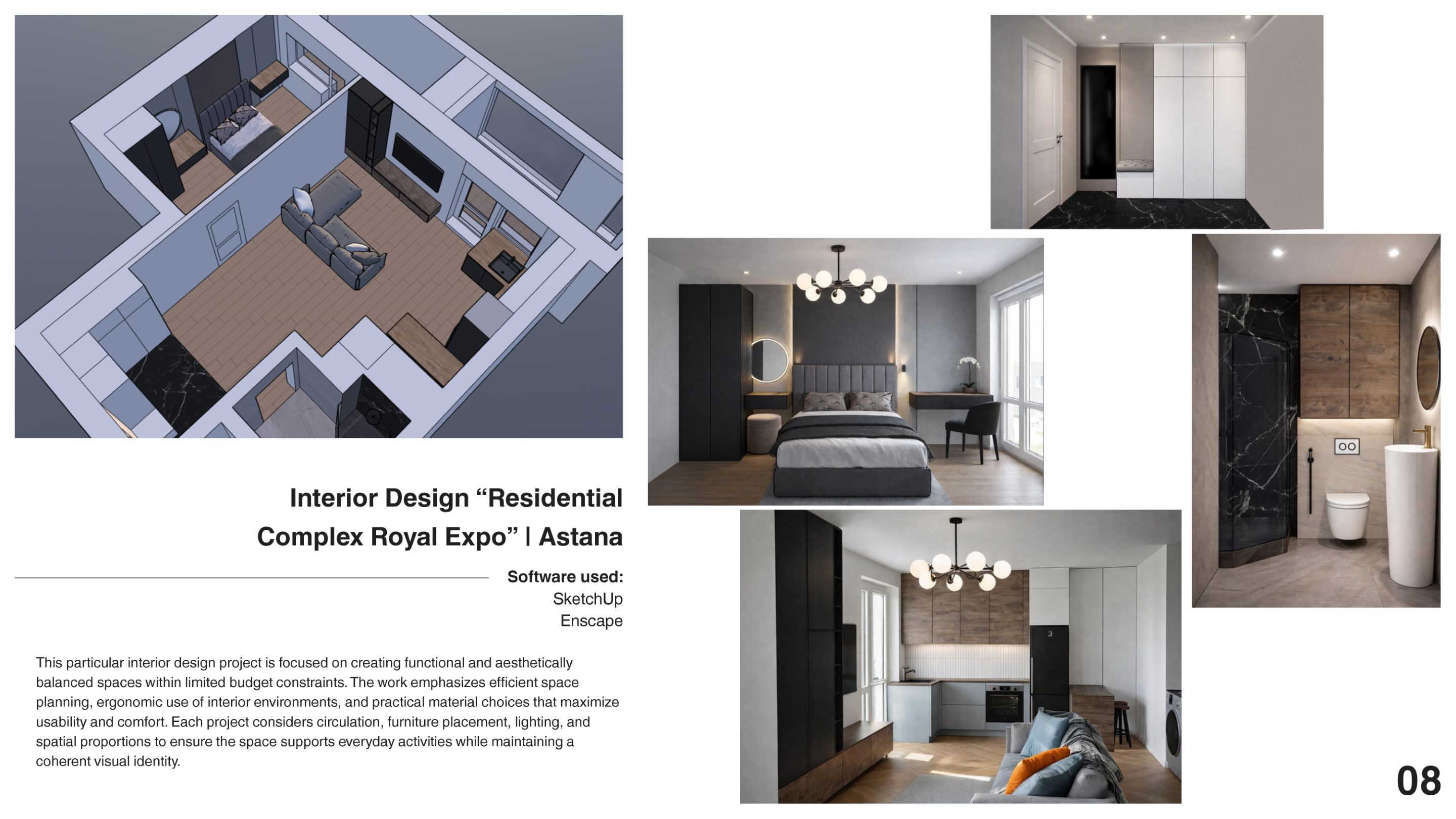 Interior Design "Residential Complex Royal Expo" — portfolio spread