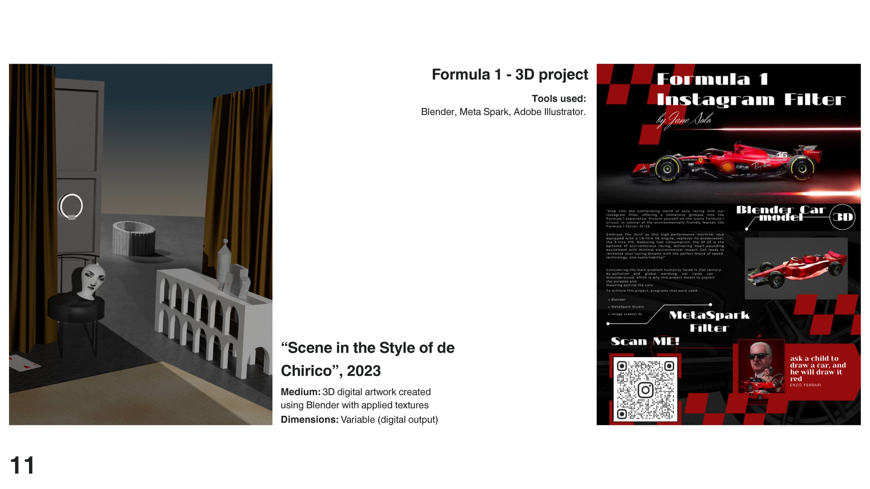 3D Projects · Posters — portfolio spread